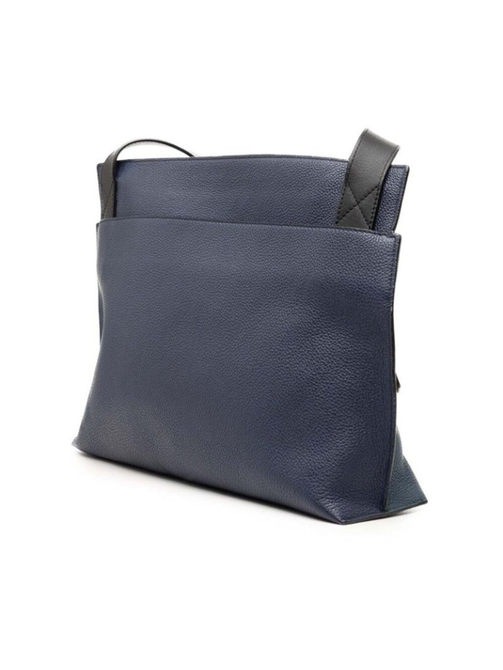 Loewe Anagram T Messenger Bag Crossbody Bicolor Navy Leather - Picture 2 of 7